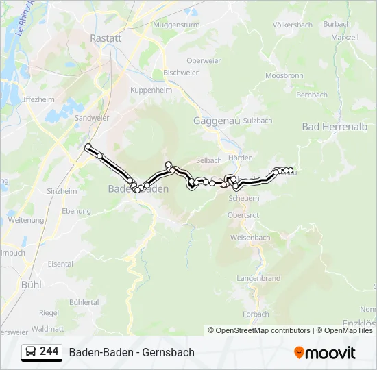 244 Bus Line Map