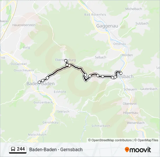 244 Bus Line Map
