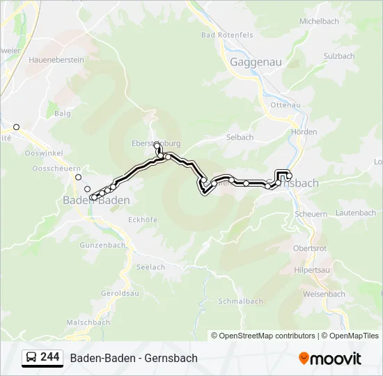 244 Bus Line Map