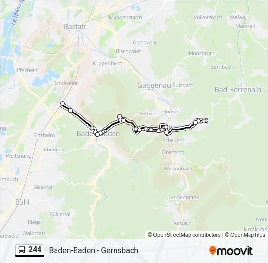 244 Bus Line Map