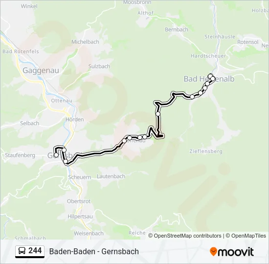 244 Bus Line Map