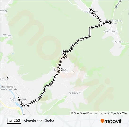 253 Bus Line Map