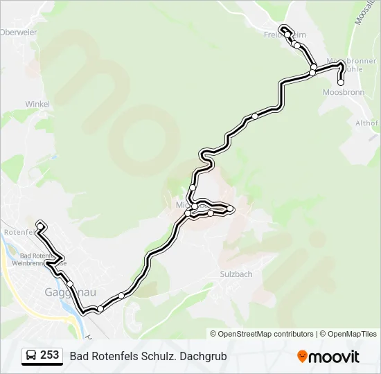 253 Bus Line Map