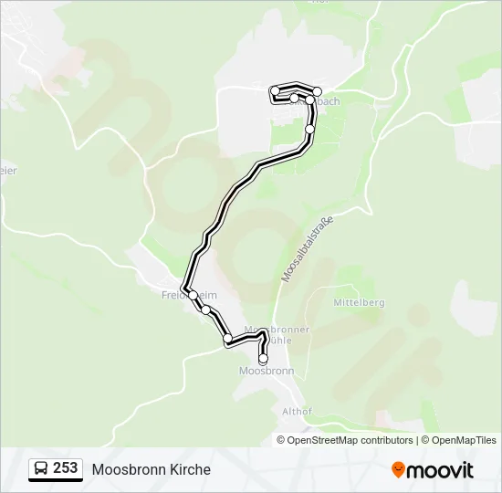 253 Bus Line Map