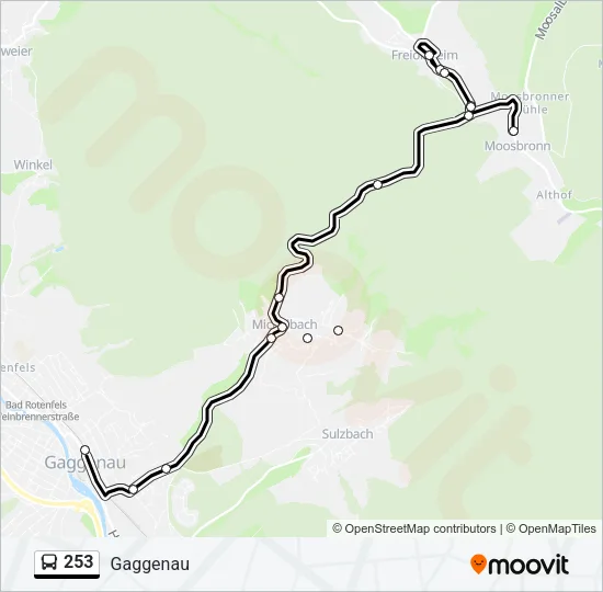 253 Bus Line Map
