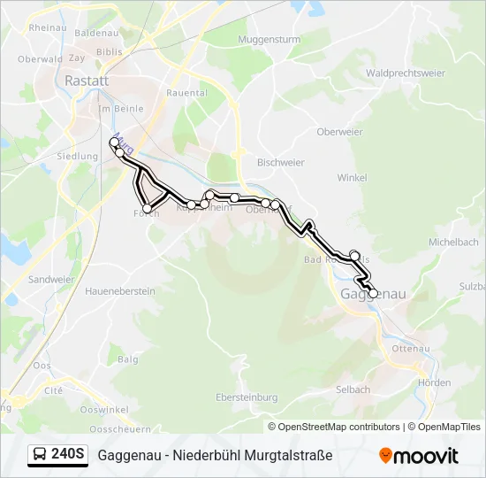 240S Bus Line Map