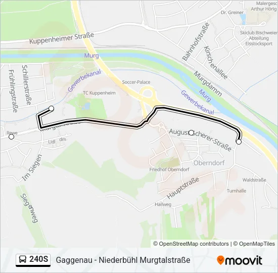 240S Bus Line Map