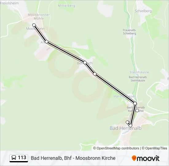 113 Bus Line Map