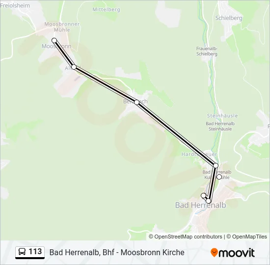 113 Bus Line Map
