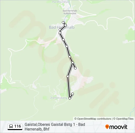 116 Bus Line Map