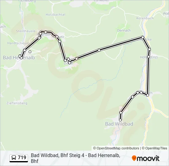 719 Bus Line Map