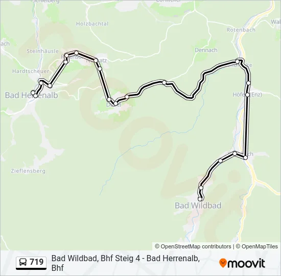 719 Bus Line Map