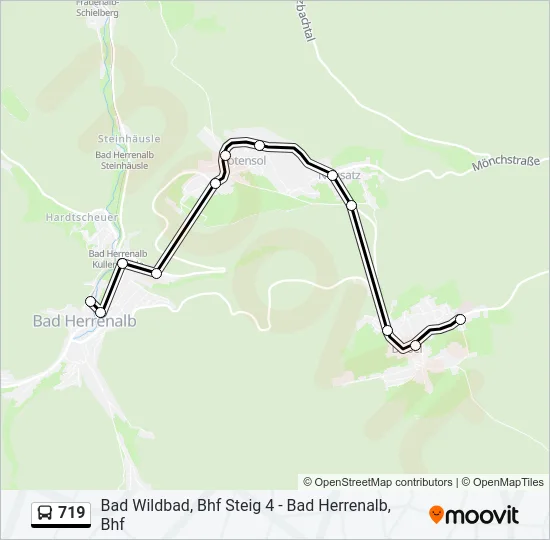 719 Bus Line Map