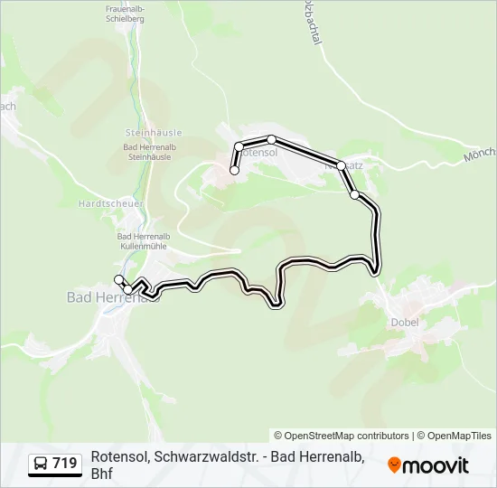 719 Bus Line Map