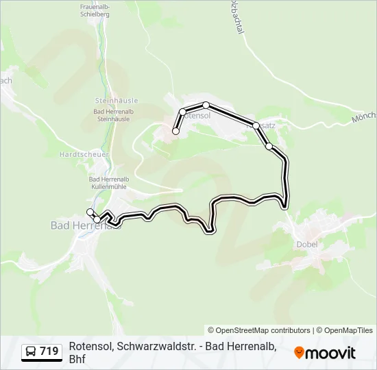 719 Bus Line Map