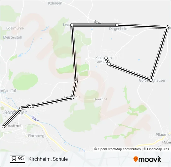 95 Bus Line Map