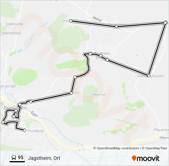 95 Bus Line Map