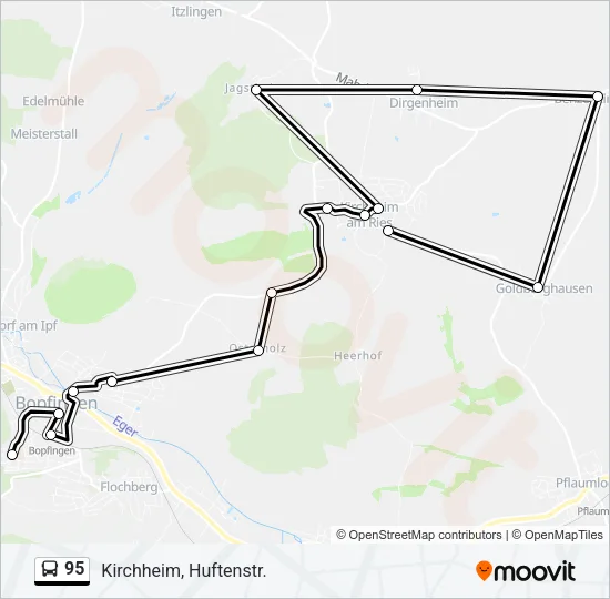 95 Bus Line Map