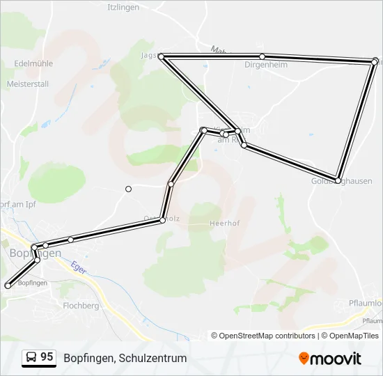 95 Bus Line Map