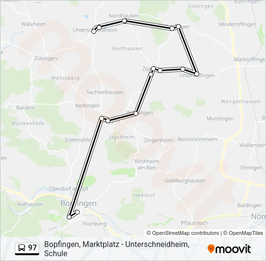 97 Bus Line Map