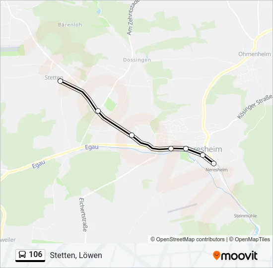 106 Bus Line Map