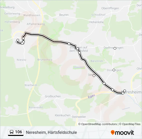 106 Bus Line Map