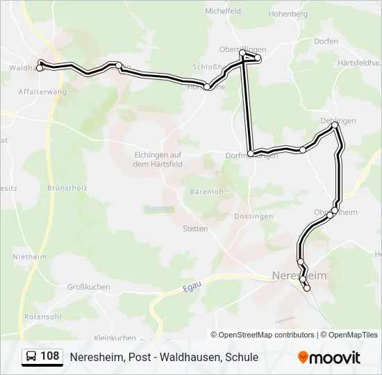 108 Bus Line Map
