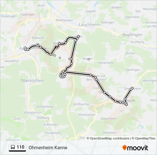 110 Bus Line Map
