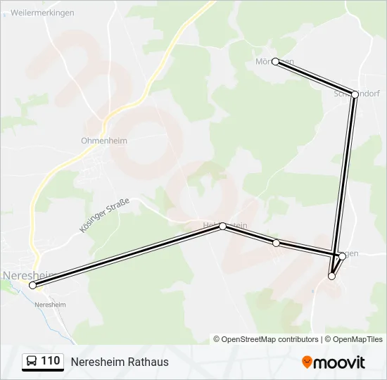 110 Bus Line Map