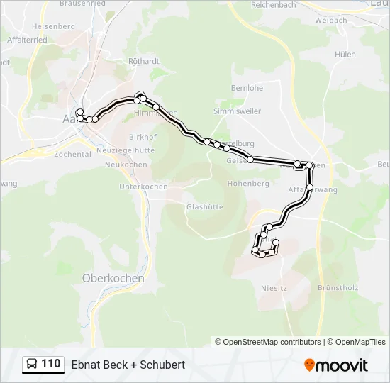 110 Bus Line Map