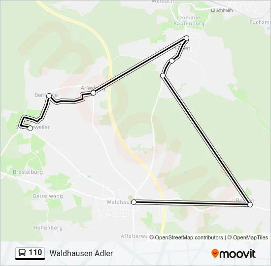 110 Bus Line Map