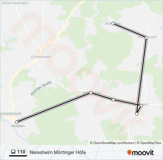 110 Bus Line Map