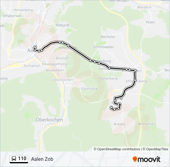 110 Bus Line Map