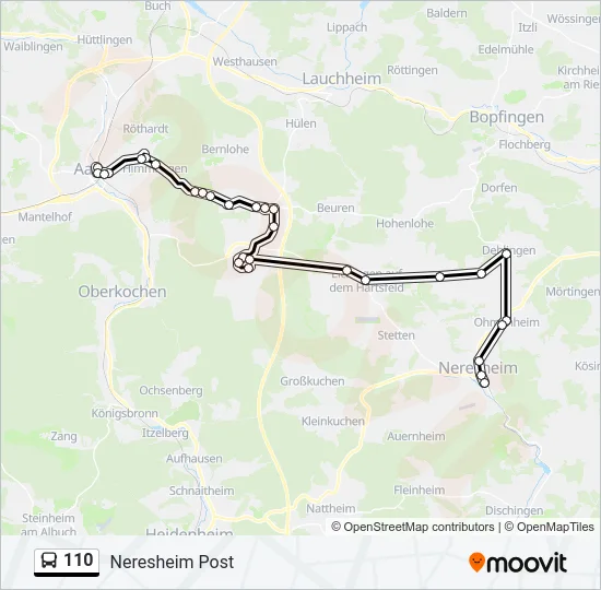 110 Bus Line Map