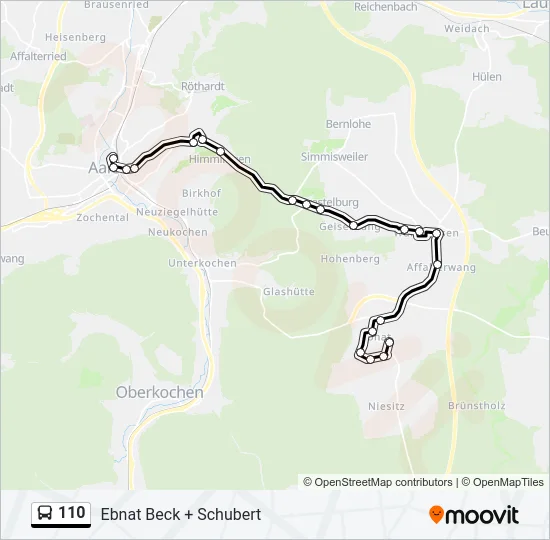 110 Bus Line Map