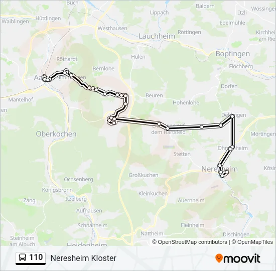 110 Bus Line Map