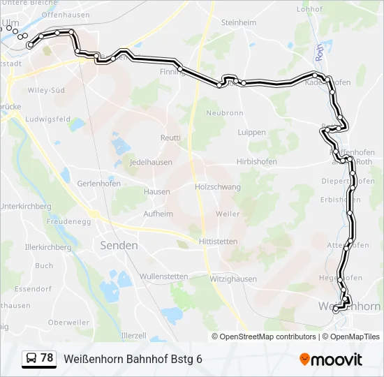 78 Bus Line Map