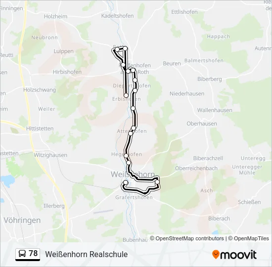 78 Bus Line Map