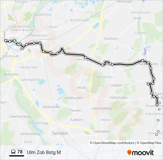 78 Bus Line Map
