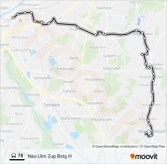 78 Bus Line Map