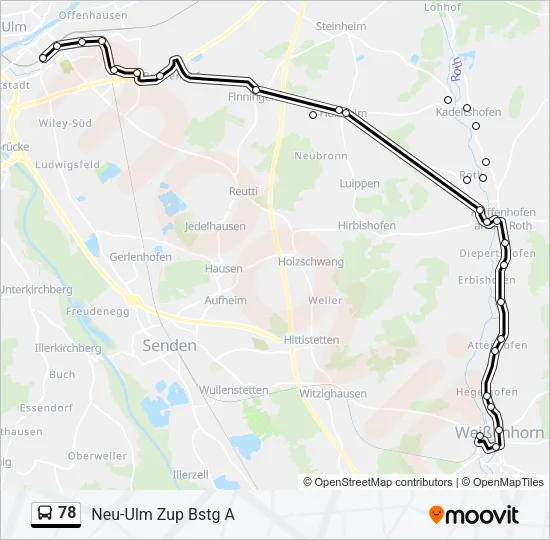 78 Bus Line Map