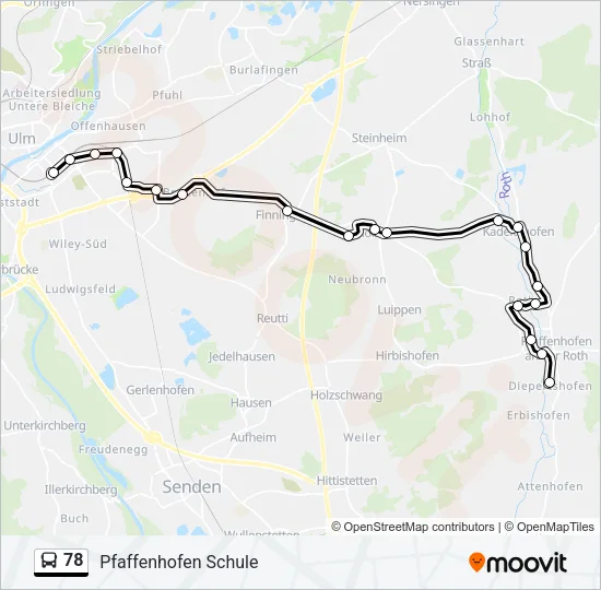 78 Bus Line Map