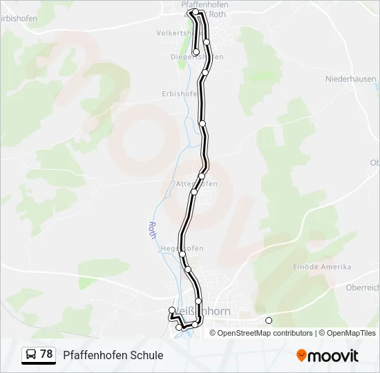 78 Bus Line Map