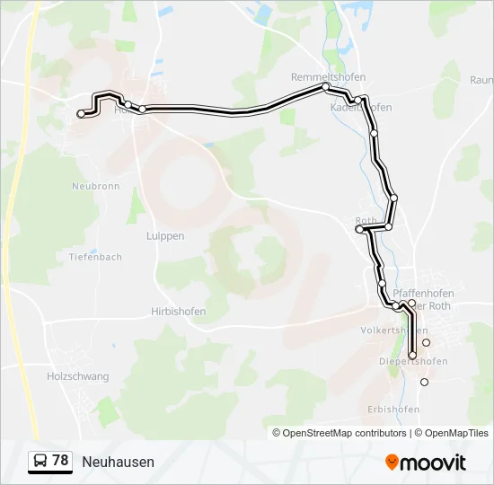 78 Bus Line Map