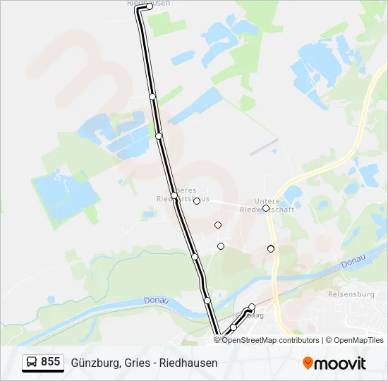 855 Bus Line Map