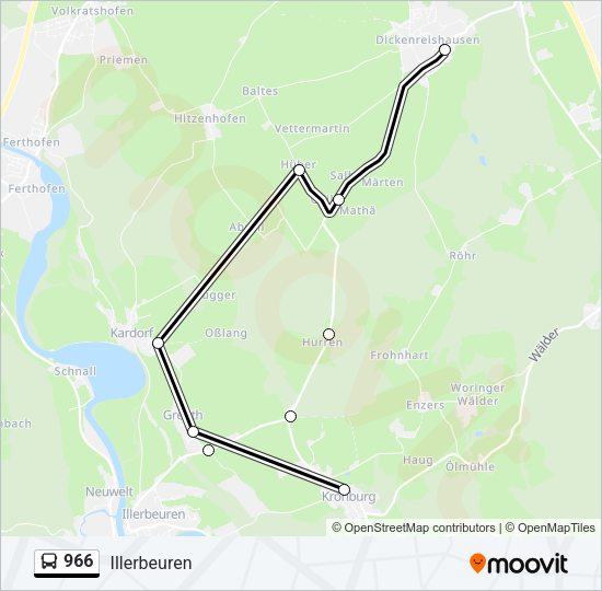 966 Bus Line Map
