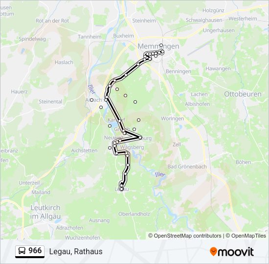 966 Bus Line Map