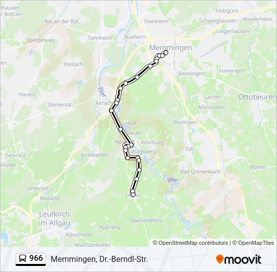 966 Bus Line Map