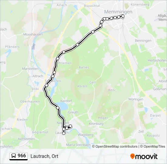 966 Bus Line Map