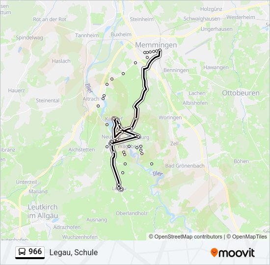 966 Bus Line Map